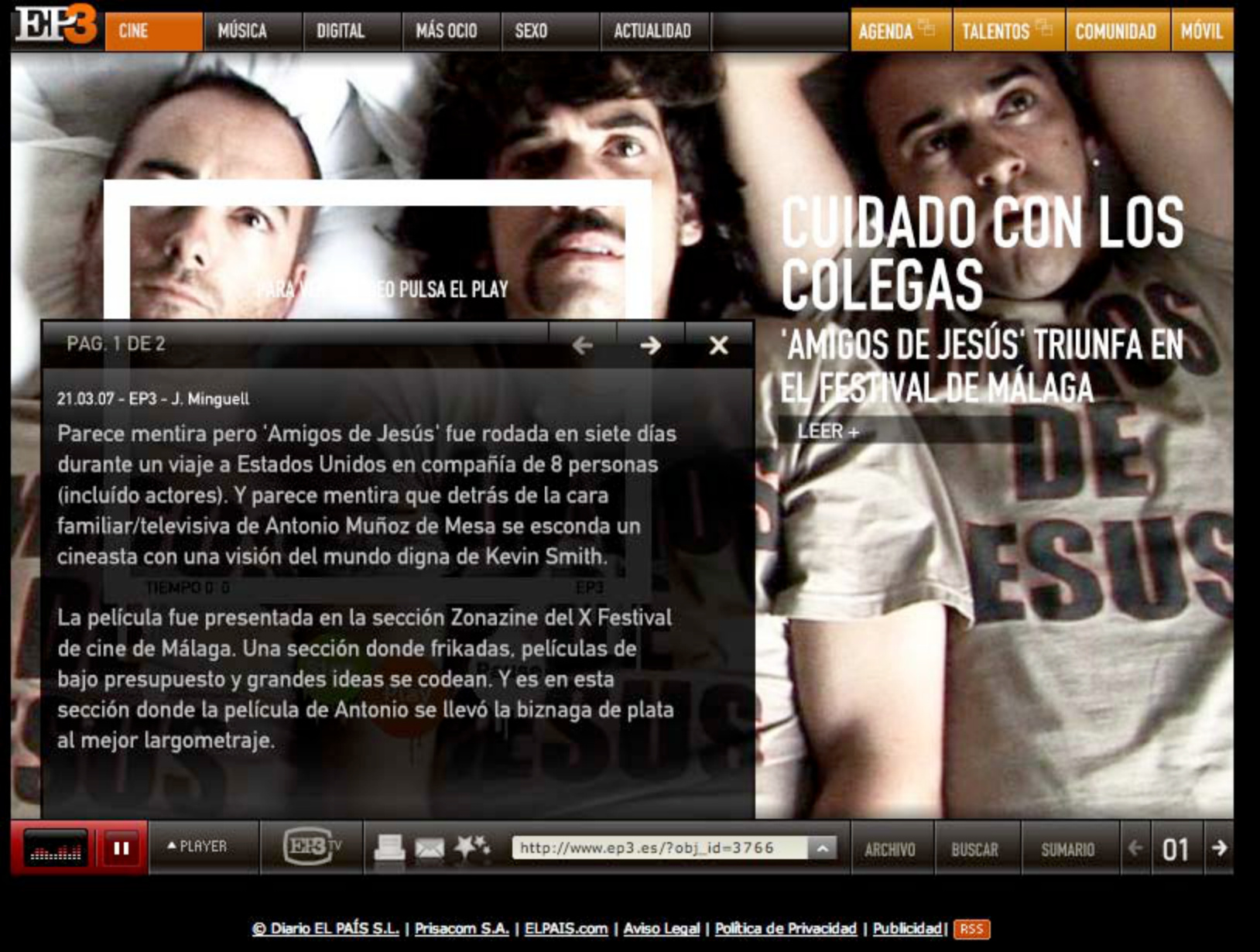 Cuidado con los colegas · «Amigos de Jesús» triunfa en el Festival de Málaga
